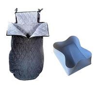 Coperta calda for tutto il corpo for sedia a rotelle addensata invernale, parte inferiore foderata in pile, antivento migliorata, perfetta for mantenere le gambe comode(Black)