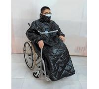 Coperta calda invernale antivento for tutto il corpo, copertura accogliente for sedia a rotelle indossabile con maniche, copertura antipioggia for utenti su sedia a rotelle, adulti