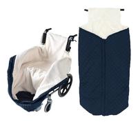 Coperta calda per sedia a rotelle Coperta riscaldante for sedia a rotelle in tessuto Oxford di lana d'agnello con cerniera a mezza manica multicolore(Grey)