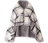 Coperta calda per sedia a rotelle Coperta scialle scozzese multifunzione for donna invernale calda multicolore 130x80 cm(Green)