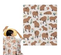 Coperta Capybara,Coperta Capybaras,Cutes Capybara Coperta confortevole - Morbidi coperta in flanella felpata, coperta di getti comodi Cutes Capybara, lanci di flanella c