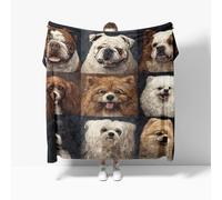 Coperta Carina Multifunzionale 70x100cm Coperta Divano Morbida Accogliente Simpatico Animale Cane Coperta Copriletto Pelosa, Coperta di Flanella Blanket Multicolore Coperte per Cani