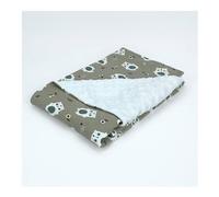 Coperta carrozzina Jersey 100% Cotone e Pile Minky 100% Poliestere (90x65cm) Orso beige PCOB