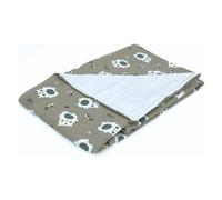 Coperta carrozzina Jersey e Mussola Cotone 100% (90x65cm) Orso beige MCOB