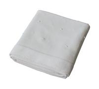 copertina in maglia, per lettino, misura cm 110x150 pois bianco