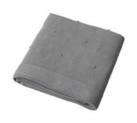 copertina in maglia, per lettino, misura cm 110x150 pois grey