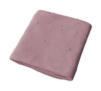 copertina in maglia, per lettino, misura cm 110x150 pois rosa