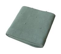 copertina in maglia, per lettino, misura cm 110x150 pois salvia