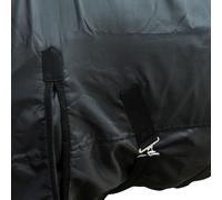 Coperta cavallo in pile a doppio strato con sovraccinghie 125 cm nera