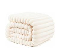 Coperta Coccolosa 200 x 230 cm - Coperta da Letto Calda e Soffice e Coperta per Divano per Mamma, Donne e Fidanzata (Beige, 200 x 230 cm)