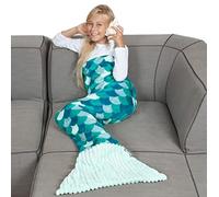 Coperta coda da sirena, soffice coperta in pile la Sirenetta, plaid divano o sacco a pelo bambini, taglia bimbi, Lunga 135cm, idea per regalo donna, regalo compleanno, gadget sirenetta