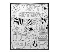 Coperta colorata | Decorazione per la casa a tema compleanno - Coperta colorata con evidenziatori | Per gli amanti 'arte famiglia compagni di classe ragazze aula festa soggiorno campeggio