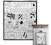 Coperta colorata | Lavabile e | Coperta colorata con evidenziatori, adatta per aule, feste, soggiorno, campeggio, famiglia, ragazzi, ragazze e amanti 'arte