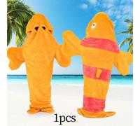 Coperta con cappuccio indossabile Pigiama creativo a forma di pesce pagliaccio