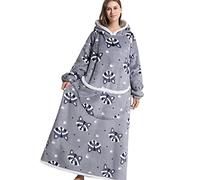 Coperta con cappuccio oversize con tasca gigante per donne e uomini, taglia unica, Procione (con lanugine), Taglia unica