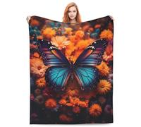 Coperta con farfalla, regalo per Grils, da donna, colorata, floreale, da g