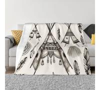 Coperta con fascia per la testa con piume, coperta e copriletto in micropile ultra morbido, leggera, per aria condizionata, per tutte le stagioni, calda coperta per letto e divano, 203,2 x 152,4 cm