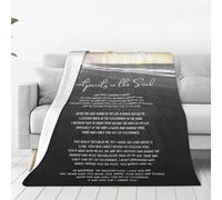 Coperta con impronte nella sabbia, regali cristiani, versi biblici, scrittura, coperta, comoda, in pile di flanella, calda, morbida, soffice, pelosa, per preghiera, adulti, donne, uomini, per letto