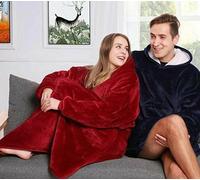 COPERTA CON MANICHE CALDA MORBIDA AUTUNNO O INVERNO CONFORTEVOLE UNISEX SOFFICE