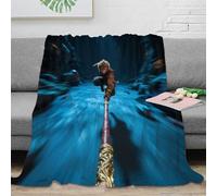 Coperta Con SunWuKong in Flanella 50x60inch(127x152cm), Motivo The Scimmia King, Comoda E Traspirante, Per Divano, Campeggio, Adulti