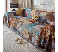 Coperta copridivano Boho, copridivanos in morbido tessuto misto per divano a 3 cuscini, copridivanos lavabile per mobili per cani e animali domestici E 180 * 230cm/70.87 * 90.55in