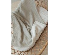 Coperta Culla 100x75 Honey in Bambù Organico + Spugna Peluche - Oyster Grey