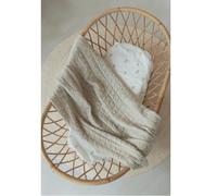 Coperta Culla 100x75 Wrinkled + Spugna Peluche Oyster Grey