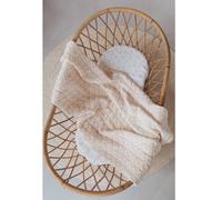 BAMBOOM Coperta Culla 100x75 Wrinkled + Spugna Peluche Water Peach