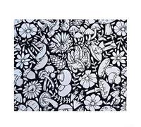 Coperta da colorare in pile Sherpa fai da te per bambini con 24 penne, per creatività e relax accogliente a casa (funghi)