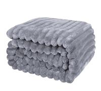 Coperta da letto, copriletto, coperta da divano, per mamma, moglie, fidanzata, grigio, 150 x 200 cm
