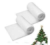 Coperta da neve per il villaggio di Natale, 2,9 x 8,2 piedi Grande rotolo di neve | 2 X copertura bianca decorativa con coperte nevose artificiali, tappeto di sfondo estetico per alberghi domestici