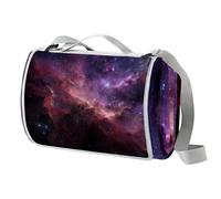 Coperta da picnic con cielo stellato con maniglia per il trasporto, impermeabile, spiaggia, giardino, all'aperto, lavabile, coperta da picnic e campeggio, 150 cm x 145 cm