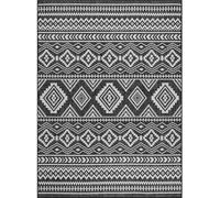 Coperta da picnic, coperta da picnic， Tappeto for patio, terrazza, veranda, tappeti da fattoria for giardinaggio, campeggio(Black White)