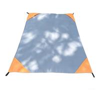 Coperta da picnic impermeabile a prova di sabbia, portatile, pieghevole, tappetino da spiaggia per campeggio, escursionismo, parco, viaggi, tappeto in poliestere per uso familiare (1,4 x 1,5 m, grigio