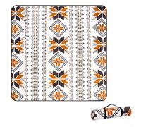 Coperta da picnic impermeabile a tre strati con design pieghevole e portatile e struttura resistente all'usura, lavabile in lavatrice per una comoda pulizia dopo l'uso all'aperto (ambra)