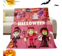 Coperta Da Plaid Autunnale Flanella con e Leggero Morbido Decorativo | Plaid di Halloween Per bambini famiglia campeggio lettura studio sonno festival giardino e cortile