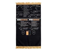 Coperta Da Preghiera, Portatile E Comoda, 68x110 Cm, Leggi In Inglese E Dillo In Arabo Tappetino Da Preghiera Guidato, Salah Learning Janamaz, Design Adatto Ai Principianti, Per Uso Domestico In Mosch