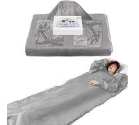 Coperta da sauna a infrarossi, portatile, a bassa emissione elettromagnetica, terapia disintossicante per rilassamento e modellamento del corpo, trattamento anti-invecchiamento, argento