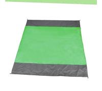 Coperta Da Spiaggia, 150 X 210 Cm Stuoia Con 4 Picchetti, Picnic Impermeabile, Anti Sabbia Tappetino, Telo Per, Campeggio(Green,2pcs-150x210cm)