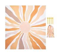 Coperta da spiaggia, coperta da picnic per esterni, resistente al sole, di grandi dimensioni, anti-sabbia, leggera e pieghevole, trasportabile, per escursionismo, campeggio, e lago,