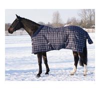 Coperta da stalla per cavalli QHP luxe 300 g Bleu 145 cm (lunghezza totale: 195 cm)
