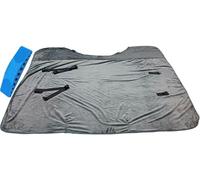 Coperta da Stalla Trapuntata Senza Collo, Traspirante, Calda e Confortevole, Coperta da Equitazione Resistente per l'inverno e Il Freddo(Grey,69In)
