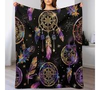 Coperta da tiro astratta fantasy, morbida, leggera, calda e accogliente, acchiappasogni, in flanella psichedelica, per divano, letto, viaggio, 50"x70"
