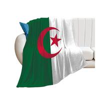 Coperta da tiro in flanella bandiera Algeria Coperta da letto in peluche morbida e accogliente per divano divano camera da letto 60 "x50"