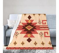Coperta da Tiro Native American Geometric African Arabesque Arabic Coperta Divano Accogliente Lavabile Plaid per Donne Quattro Stagioni Adolescenti 125x150cm