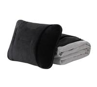 Coperta da Viaggio Auto per Jeep Wrangler 2-Door SUV 2018-2025 4-Seater, Morbida Calda Coperta da Viaggio Pieghevole Auto Supporto Lombare Cuscino,Black