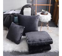 Coperta da Viaggio Cuscino 2 in 1 Cuscino Coperta Cuscino Coperta Coperta per Aeroplano Trapunta Calda per Il Riposo Auto Ufficio Casa Dormire Sonnellino Coperta da Viaggio, Grey, 40X40CM-105X150CM