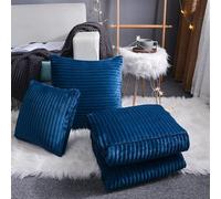 Coperta da Viaggio Cuscino 2 in 1 Cuscino Coperta Cuscino Coperta Coperta per Aeroplano Trapunta Calda per Il Riposo Auto Ufficio Casa Dormire Sonnellino Coperta da Viaggio, Blue, 40X40CM-105X150CM