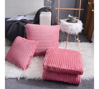 Coperta da Viaggio Cuscino 2 in 1 Cuscino Coperta Cuscino Coperta Coperta per Aeroplano Trapunta Calda per Il Riposo Auto Ufficio Casa Dormire Sonnellino Coperta da Viaggio, Pink, 40X40CM-105X150CM