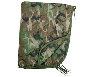 Coperta Da Viaggio Esercito Poncho Us Gi Fodera Quilted Sacco A Pelo Mat Woodlan